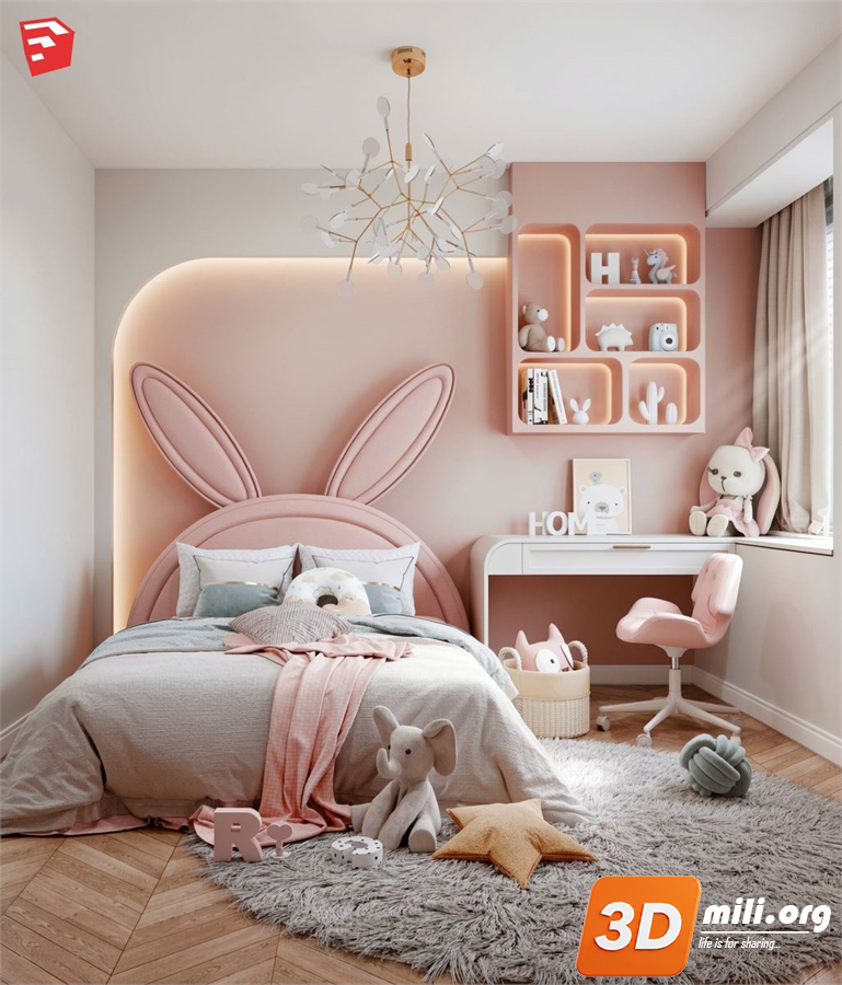 Children Room Scenes  Skp FIles 